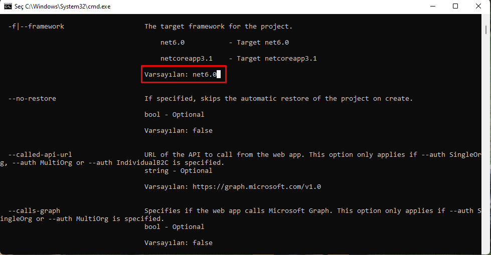 dotnet-komutu